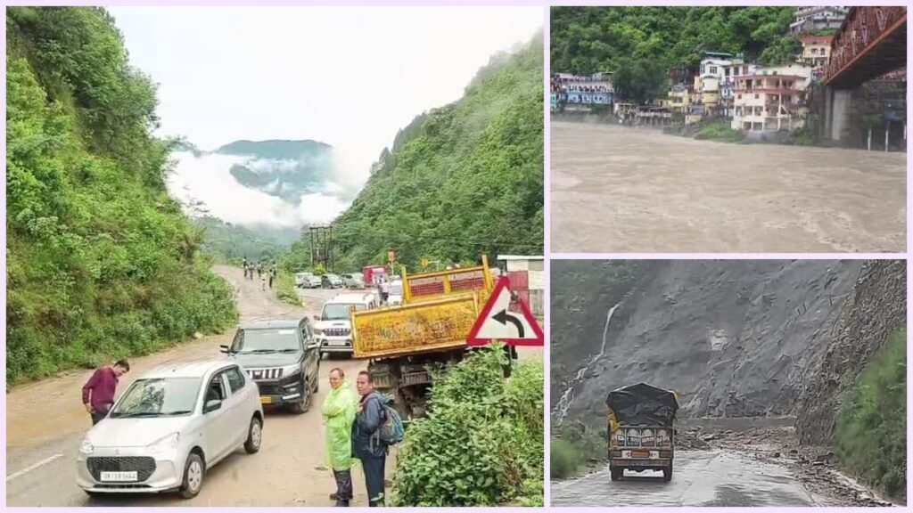 बारिश का रौद्र रूप: उफान पर अलकनंदा-मंदाकिनी नदी, बदरीनाथ और केदारनाथ हाईवे पर लगातार हो रहा भूस्खलन